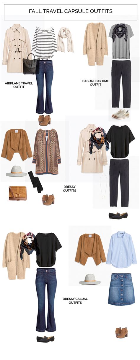 Fall Travel Capsule Wardrobe Outfits Travelista