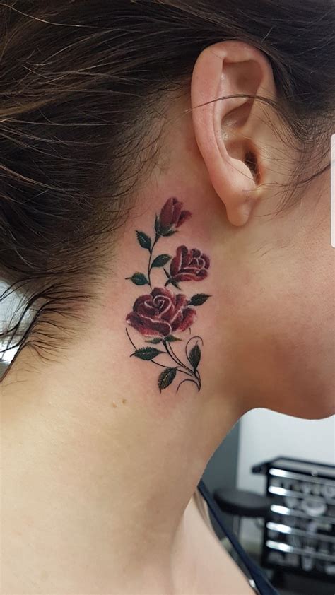 Pin By Mary Wahlers On Tattoo Ideen Rose Neck Tattoo Small Neck