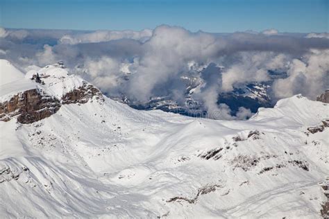Amazing Snow Covered Peaks In The Swiss Alps Jungfrau Region From