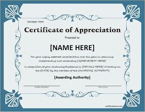 Thank You Certificate Certificates Templates Free