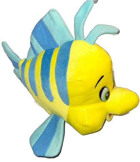 Disney On Ice Little Mermaid Princess Ariel Fish Flounder Plush 14 New
