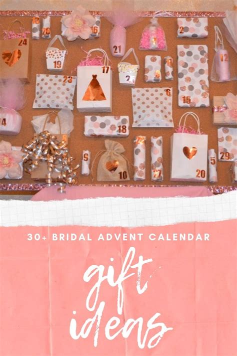 Gender neutral advent calendar gift ideas: Bridal Shower Advent (Countdown) Wedding Calendar ...