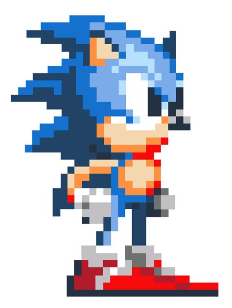 16 Bit Sonic By Nathanmarino Retro Gaming Art Sonic Pixel Art