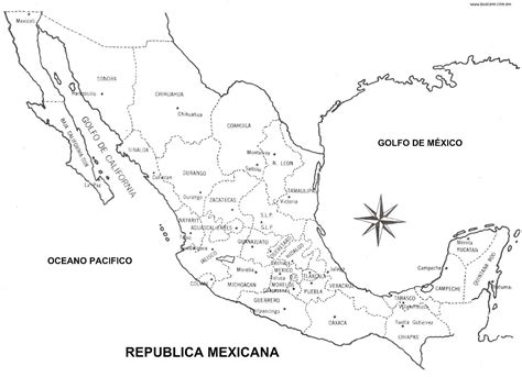 Mapa Mexico Con Nombres Vector Images