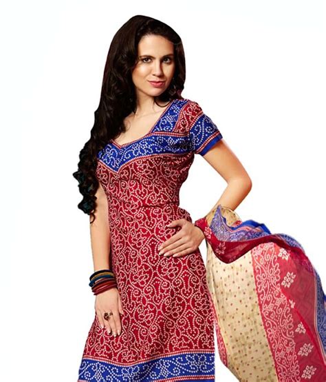 We Desi Red Crepe Straight Unstitched Dress Material Buy We Desi Red Crepe Straight Unstitched
