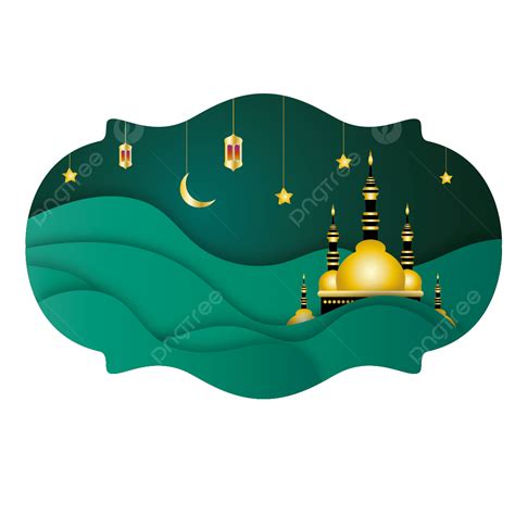 Gambar Latar Belakang Spanduk Ramadhan Dengan Gaya Papaer Cut Spanduk