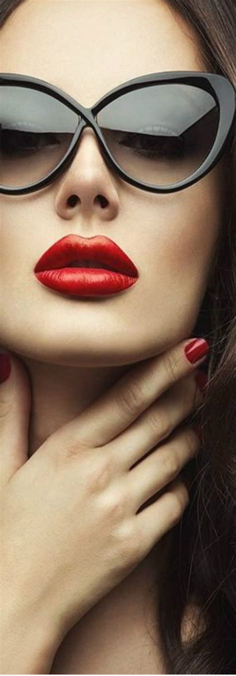 Pin By Michael Carter On ★ Sunglasses Red Lipsticks Wear Red Lipstick Beautiful Lips