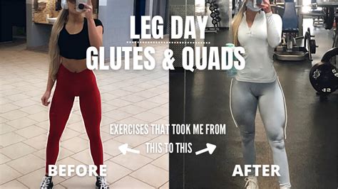 Glutes And Quad Focused Leg Day Workout Routine Lower Body Exercises For Women To Grow Build