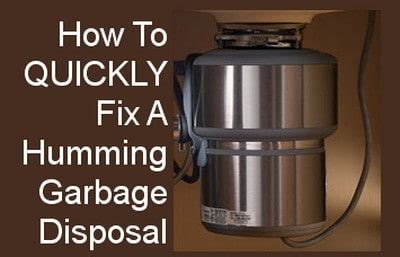 Remove any food or debris and then gently try to feel around the blades (they are dull, used for grinding not slicing) sometimes a piece of bone or other debris gets wedged under a. Fix A Humming Garbage Disposal Fast And Easy DIY ...