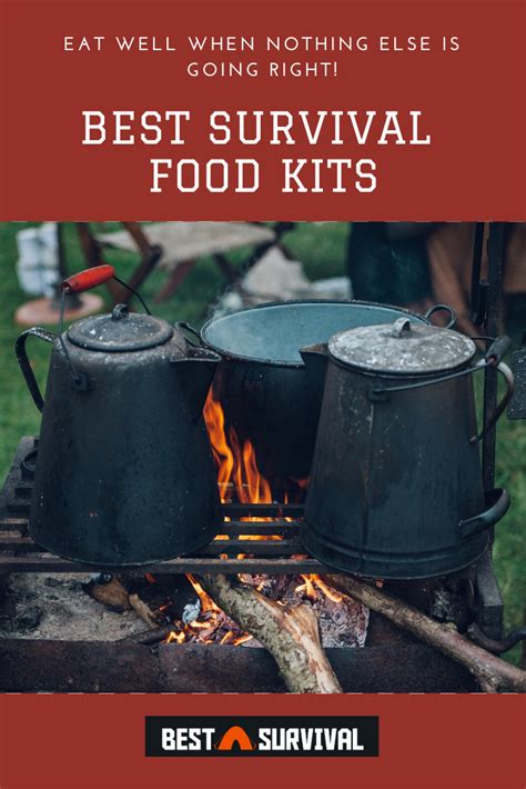 The Best Survival Food Kit For Camping Is On Top Of An Open Fire Pit