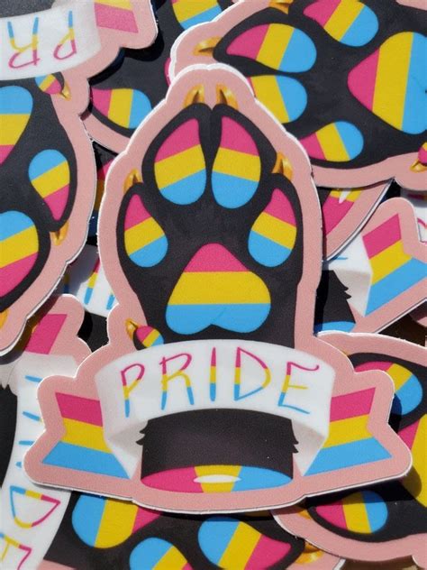 Pride Paw Stickers Asexual Pansexual Agender Bigender Etsy