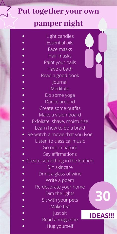 Put Together Your Own Pamper Night Diy Spa Day Spa Day At Home Pampering Routine