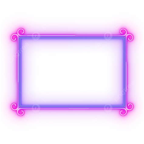 Glowing Light Effect Png Image Glowing Neon Frame With Light Effect