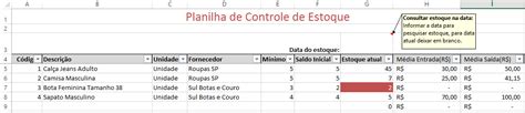 Planilha De Controle De Estoque Download Excel Prático