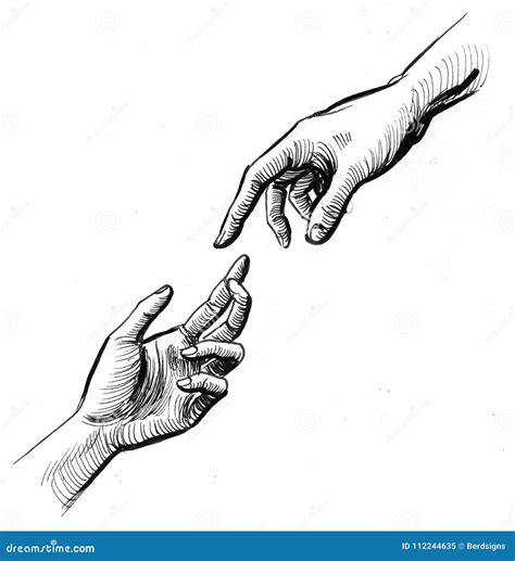 Hand Of Help Stock Illustration Illustration Of Drawing 112244635