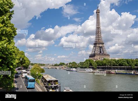 Eiffel Tower And Seine River Paris France Stock Photo Alamy