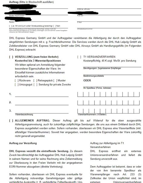 Hier können sie ganz einfach ihren auftrag auf der dhl webseite aufgeben, bezahlen & ihren dhl paketschein drucken. Wie fülle ich dieses Dokument aus (Abfertigung einer Zollsendung)? (Schuhe, DHL, Zoll)