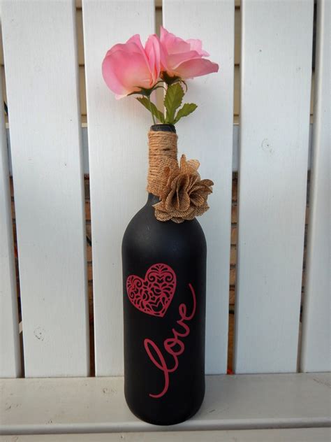 Valentines Day Decor Valentines Wine Bottle Decor