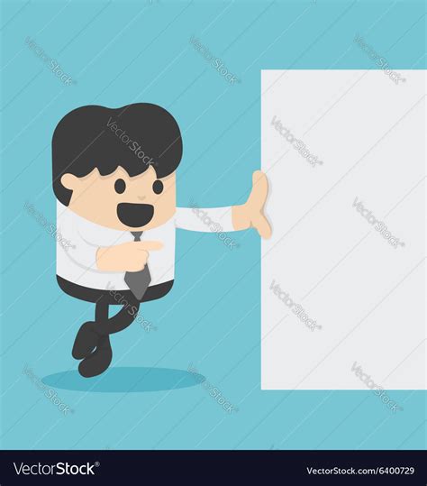 Businessman Showing A Board Royalty Free Vector Image