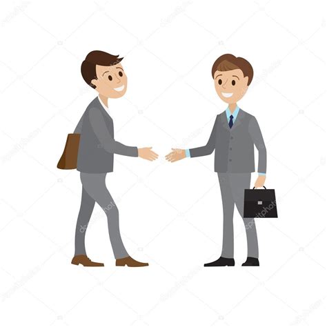 handshake of two men — stock vector © doloves 109790234