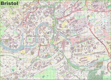 Large Detailed Map Of Bristol