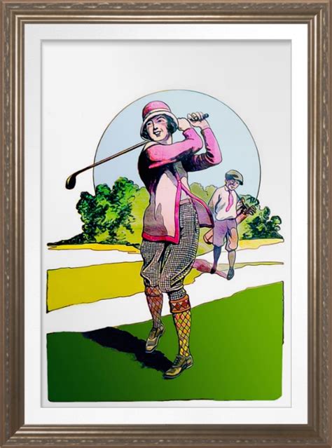 The Compleat Lady Golfer Art On Canvas Print Golf
