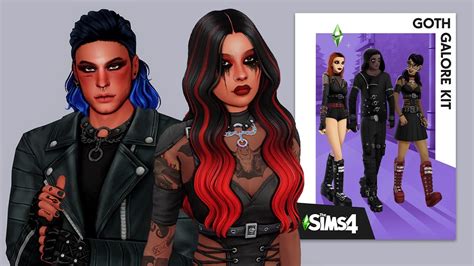 Cc Addict Reviews The Sims 4 Goth Galore Kit 🖤 Sims 4 Kit Review Youtube