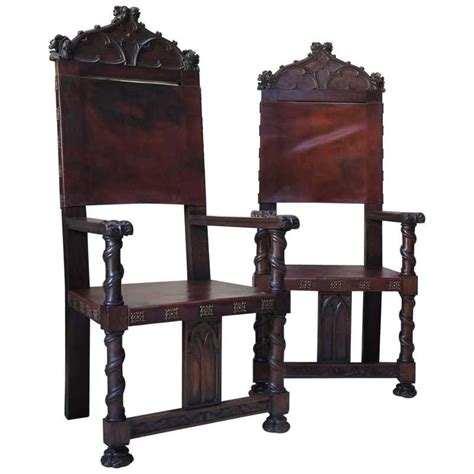 Medieval Style Hall Chairs France 19th Century For Sale At 1stdibs