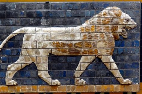 Glazed Brick Relief Of A Lion From Babylons Processional Way Photo