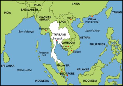 Thailand Map Asia