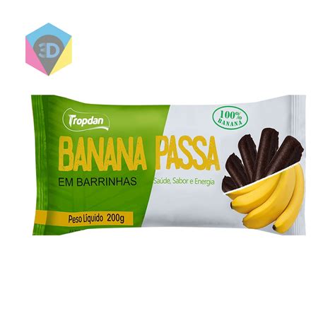 Banana Passa Em Barrinha Tropdan Pacote 200g Sem Açúcar Shopee Brasil