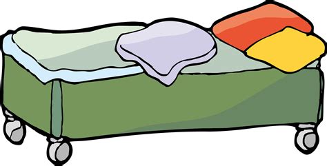 Clipart Bed Green Bed 床 卡通 Png Download Full Size Clipart