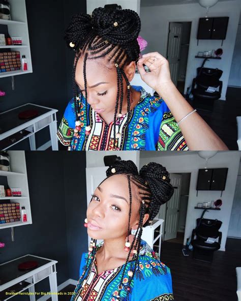 97 Best Braided Hairstyles For Big Foreheads In 2020 Cornrow Braid