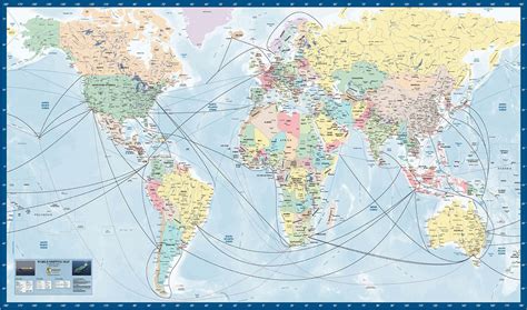 World Shipping Laminated Wall Map Mapworld