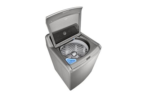 Lg Graphite Steel Mega Capacity Smart Wifi Enabled Top Load Washer With Agitator And Turbowash3d