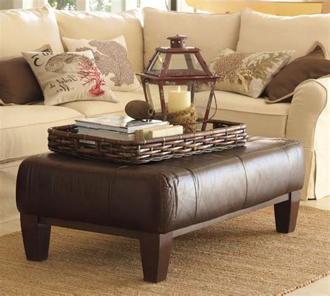 Timeless, rich bonded leather is a great accent for any setting. Top 10 of Leather Ottoman Coffee Tables