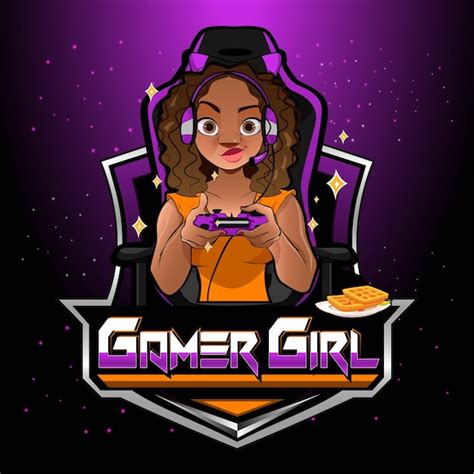 Premium Vector Pro Gamer Girl Esport Gaming Mascot Logo Design