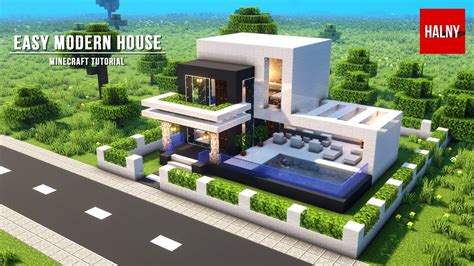 Easy Modern House Minecraft Tutorial Youtube