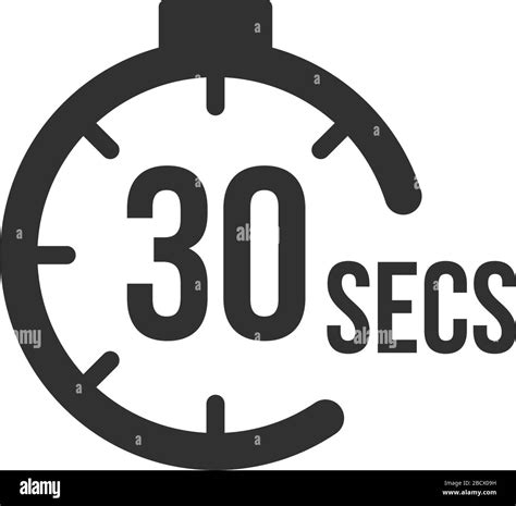 30 Seconds Countdown Timer Icon Set Time Interval Icons Stopwatch And