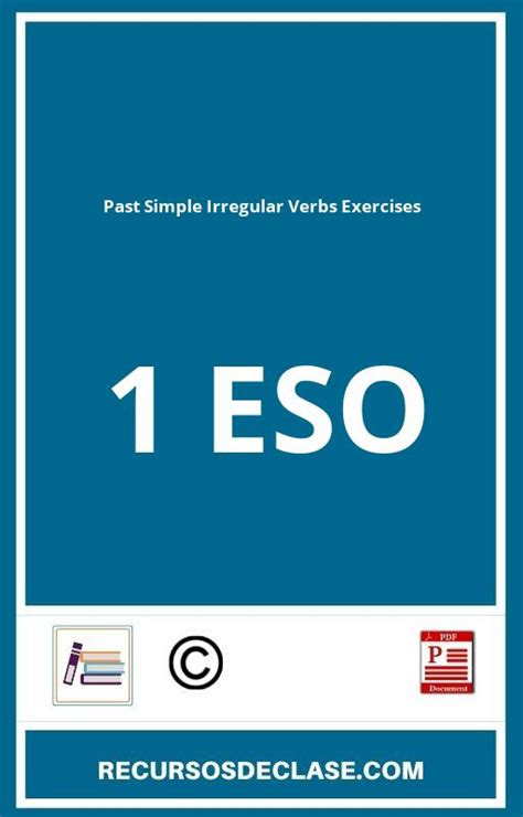 Past Simple Irregular Verbs Exercises PDF Eso