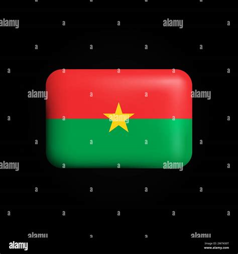 Burkina Faso Flag 3d Icon National Flag Of Burkina Faso Vector