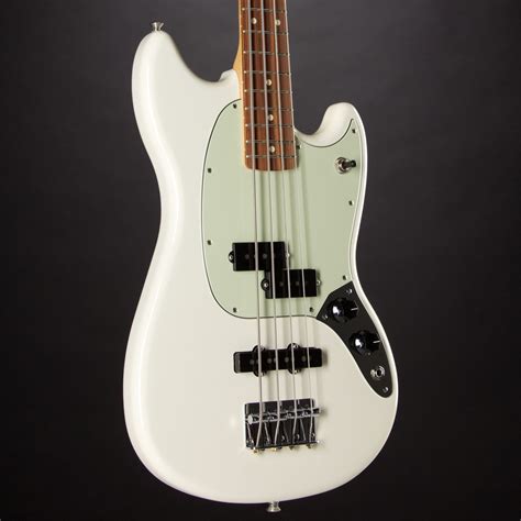 Fender Mustang Bass Pj Pf Olympic White Music Store Professional
