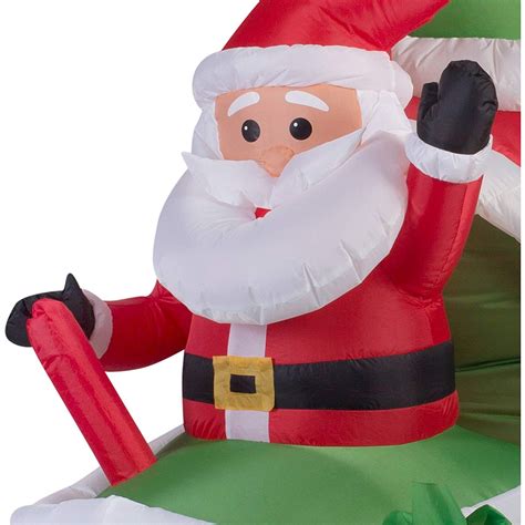 This penguins and mailbox scene christmas inflatable will bring much fun to your holiday night. Gemmy 8 Ft Airblown Inflatable Santa and Penguin in Helicopter Scene Holiday Christmas Dec ...