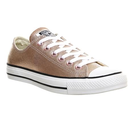 Converse All Star Low Leather In Pink Lyst