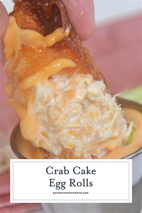 Creamy Jumbo Lump Crab Meat And Cheese Stuffed In A Crunchy Egg Roll