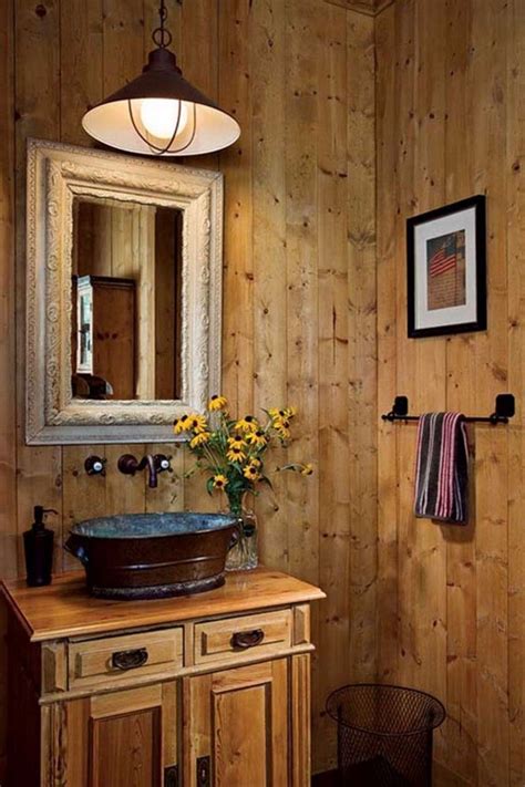 Best 27 Amazing Small Rustic Bathroom Decorating Ideas On