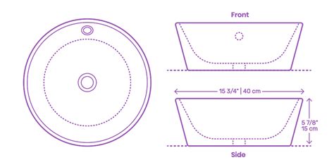 Bathroom Sinks Wash Basins Dimensions Drawings Dimensions Com