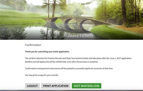 How To Get 2018 Masters Tickets Apply For Ticket Lottery May 1 June 1