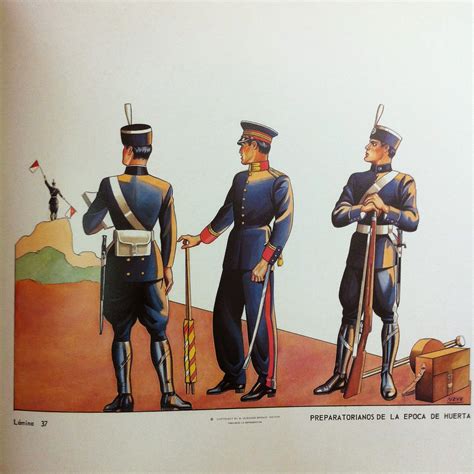 Uniformes De Preparatorianos Militares Mexicanos Durante La Revolución