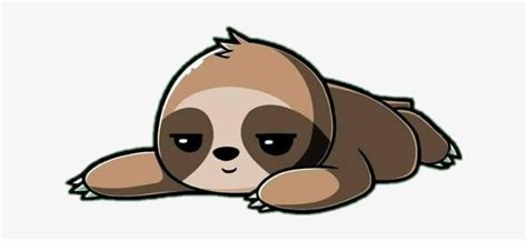 Kawaii Cute Cartoon Sloth Transparent Png 621x297 Free Download On